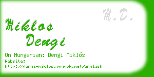 miklos dengi business card